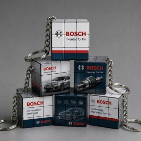 Rubiks Cube sleutelhanger personaliseren met bedrijfslo...