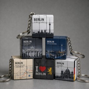 Sleutelhanger Rubiks Cube met logo voor beurzen en even...