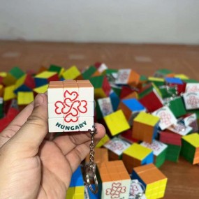 Mini Rubiks Cube sleutelhanger laten bedrukken voor bed...